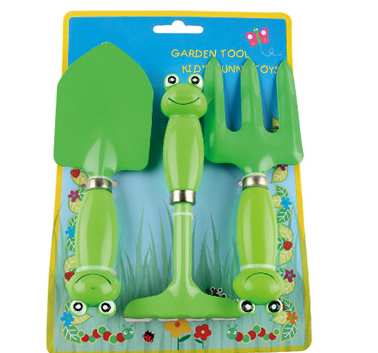 Frog handle kids garden tools