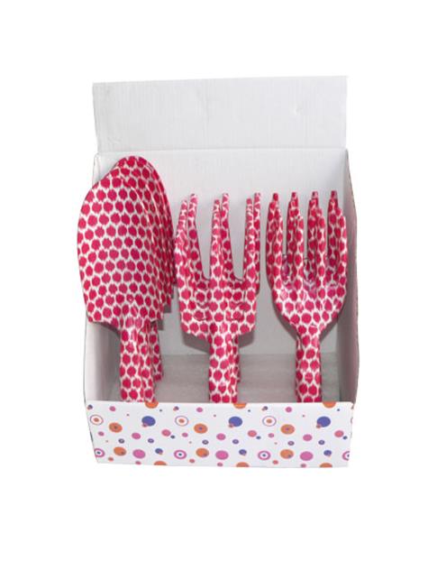 garden tool set floral print