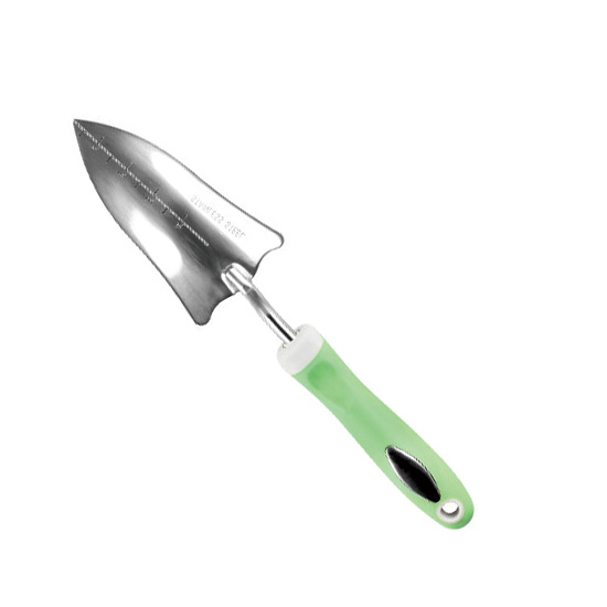 steel pointed gardening trowel