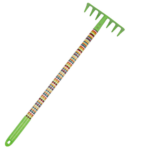 long colorful handle kids garden rake