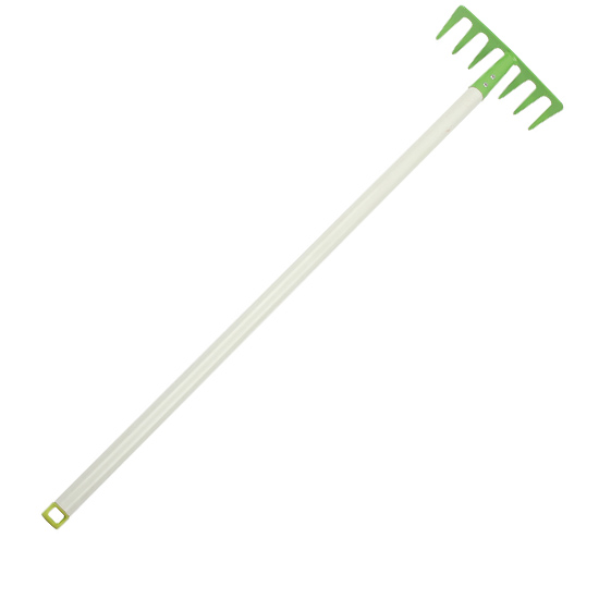 metal long handle garden rake for kids