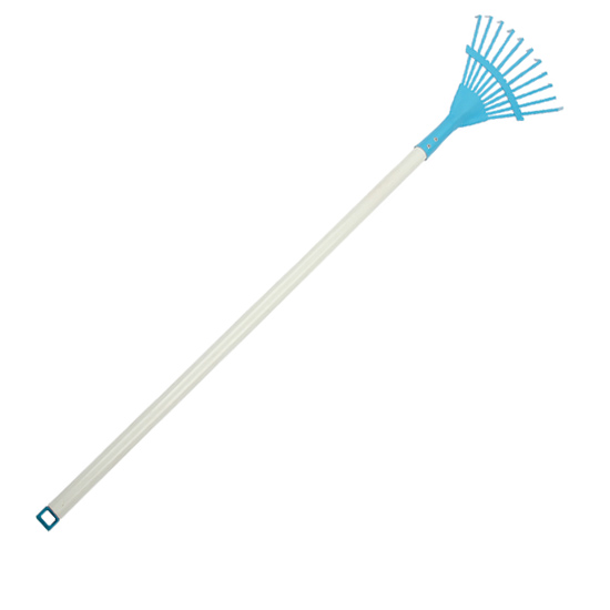 metal long handle leaf rake for kids