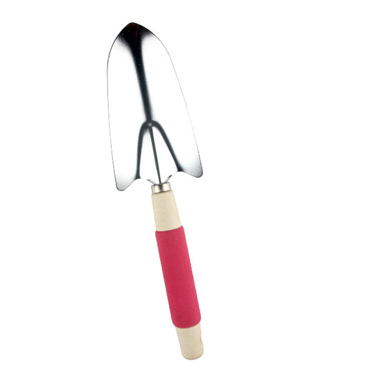 wooden handle gardeing trowel