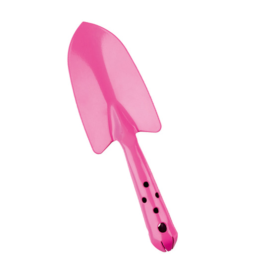 pink steel mini hand trowel