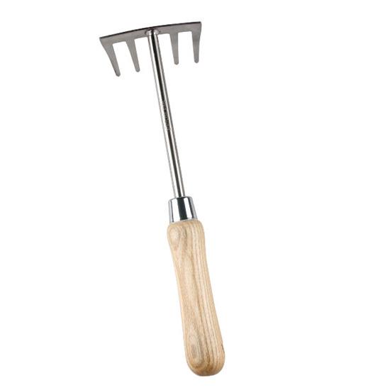 wooden handle 5 teeth hand rake