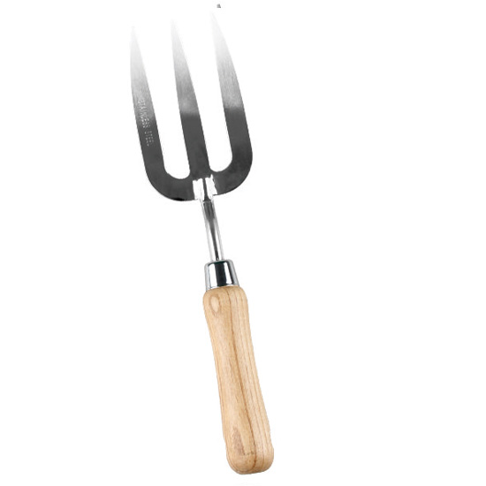 wooden handle mini garden fork