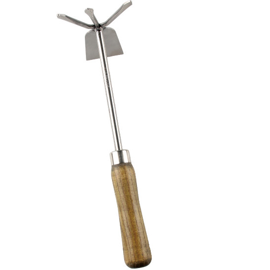 wooden handle combination garden hoe