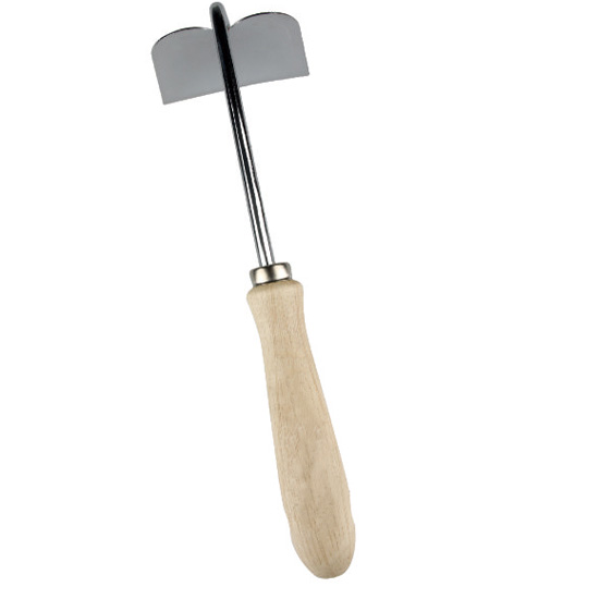 wooden handle gardening hoe