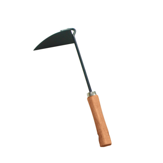 mini wooden handle garden hoe