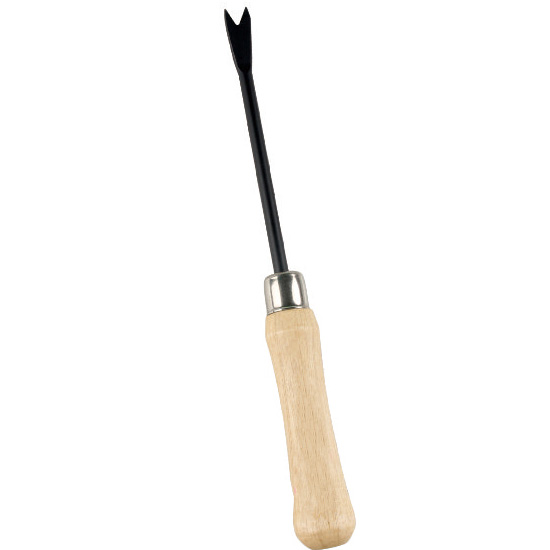 wooden handle garden weeder